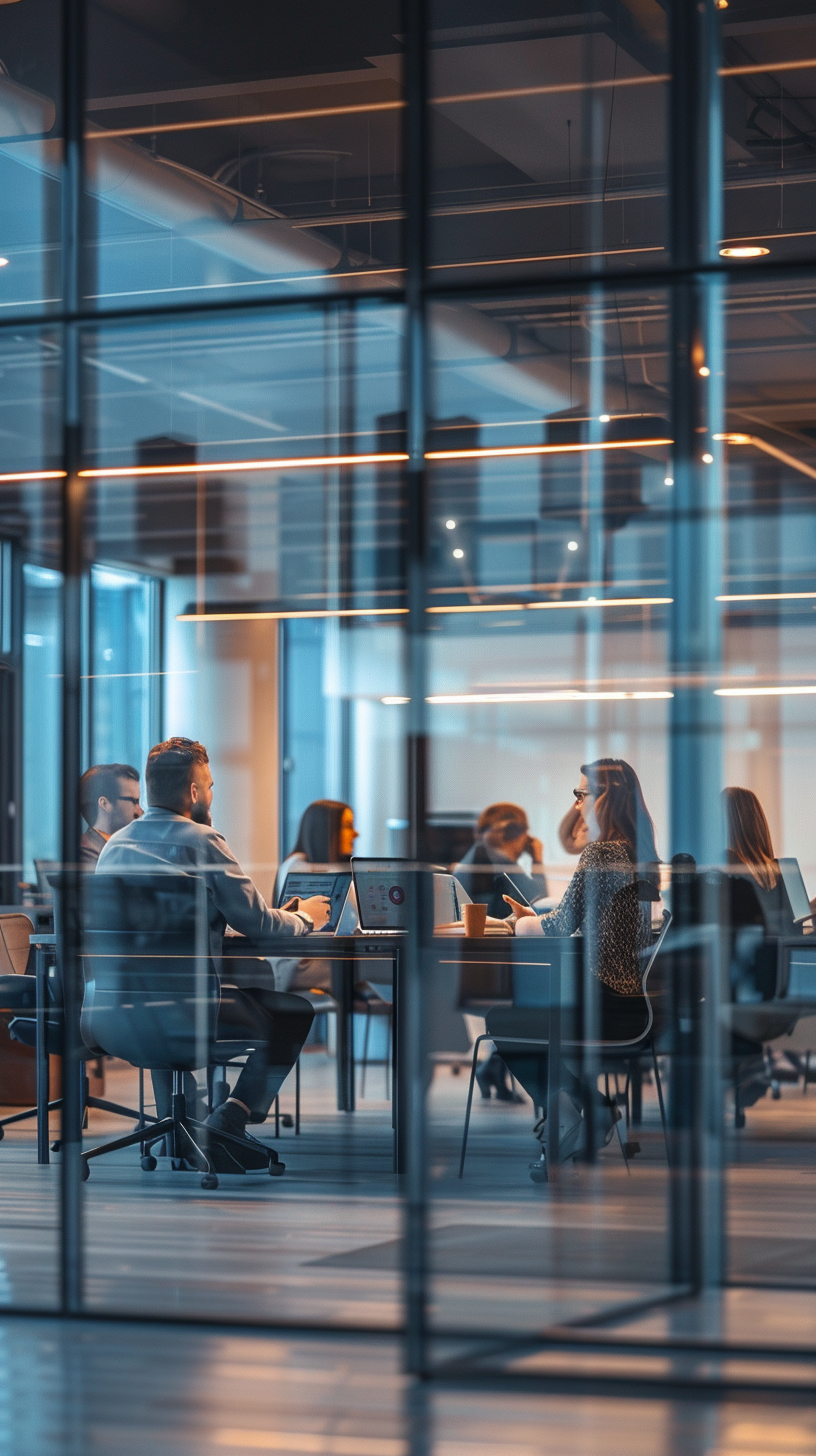 Empresario exitoso vs empresario preocupado, representando la competencia que avanza